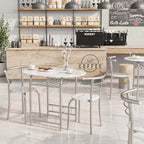 Shahoo 3-Piece Wooden Dining Table Set, Kitchen Breakfast Nook Sets - Image 2