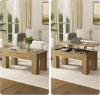 FABATO 41.7'' Lift Top Coffee Table, Wooden Rectangle Coffee Table - Image 5