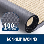 OLANLY 2-Pack Front Door Mats 59x23, Waterproof Heavy-Duty Doormats | Beige - Image 3