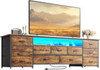 Huuger 70 Inch TV Stand for 75, 80 Inch TV, 11 Drawer Long Dresser by Huuger