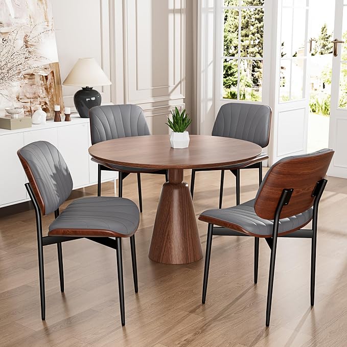 YaFiti Dining Chairs Set of 8, Dining Room and Kitchen Chairs, Mid Century - Image 4