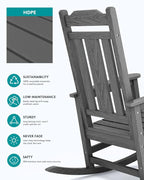 SERWALL HDPE Outdoor Rocking Chair - Image 6