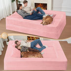 Futon Sofa Bed with Pillow, 3-in-1 Sleeper Sofa Bed with Removable Cover - Image 7
