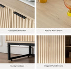 EYYTHUNG Fluted Cabinet with Storage, Sideboard Buffet Cabinet with Adjustable - Image 4
