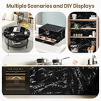 practicalWs Glossy Marble Wall Paper Granite Black/Grey Kitchen Countertop - Image 5