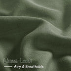 Forest Green Linen Curtains 96 Inches Long - Image 3
