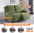 VANSOFY Loveseat Recliner Covers, 2-Pieces Stretch Reclining Couch Cover - Image 6
