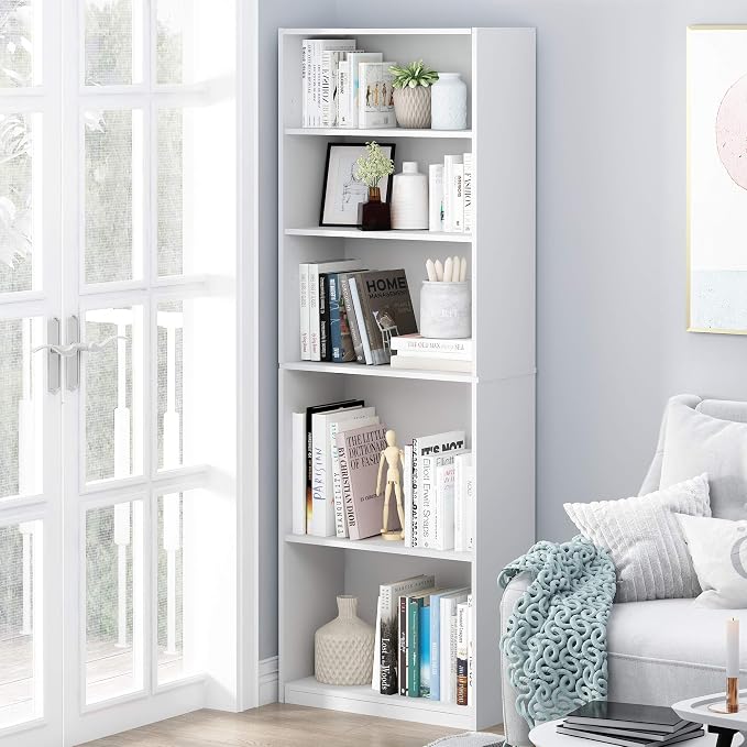 Furinno Jaya Book Shelf, 5-Tier Bookshelf, Bookcase - Image 2