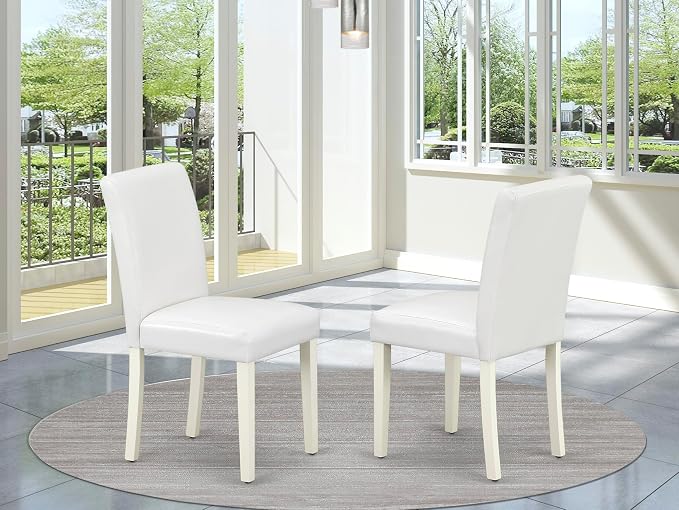 East West Furniture ABP2T64 Abbott Classic Parson Dining Chairs - Image 2