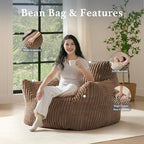 Giant Plush Bean Bag Chair for Adults - Image 4