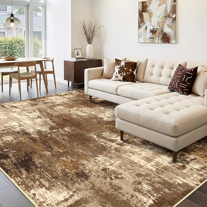 RELEANY Washable 8'x10' Abstract Area Rug by RELEANY