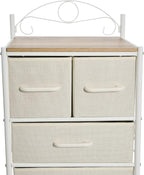 Household Essentials Coastal Oak and Iron 8-Drawer Dresser Tower - Image 6