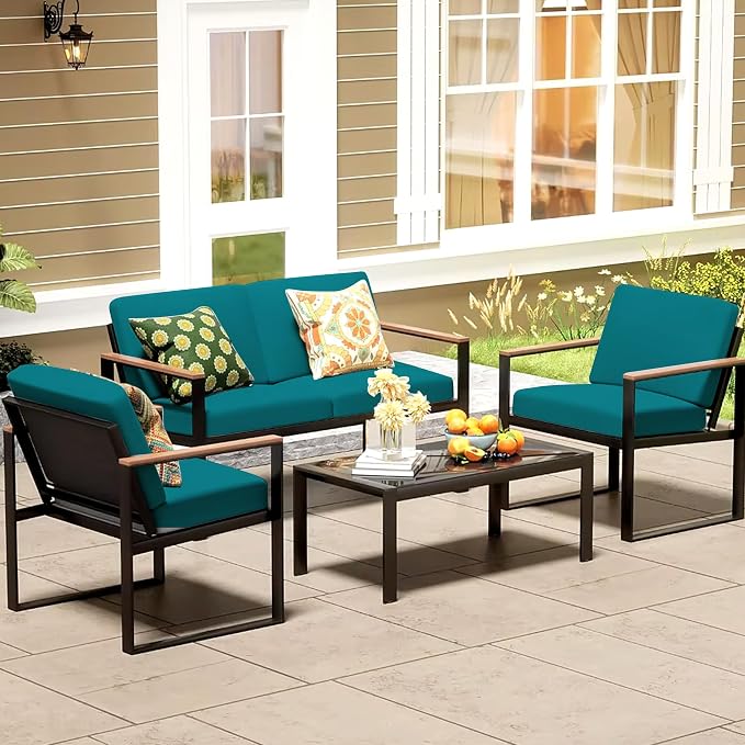 12Pcs Patio Cushion Covers, Outdoor Stretch Cushion Covers, Washable | Stretch - Image 6