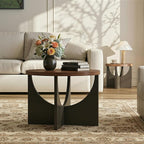 LIKIMIO Nesting Coffee Tables Set of 2, 23.6" Small Round Side Tables - Image 4