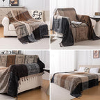 Boho Throw Blanket, Chenille Jacquard Tassels Throw Blankets - Image 5