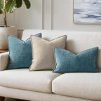 MIULEE Decorative Lumbar Throw Pillow Covers 12x20 Inch Smoke Blue 2 Pack | - Image 5