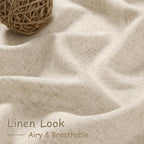 Beige Linen Curtains 63 inches Long - Image 5