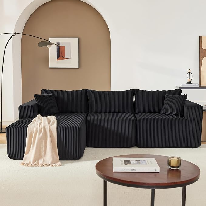 Weture 97" Modular Sectional Sofa, L-Shaped Boneless Couch - Image 2