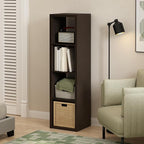 Furinno CUBICLE Book Shelf, Vertical 4-Cube Bookshelf, Extra Thick Horizontally - Image 2