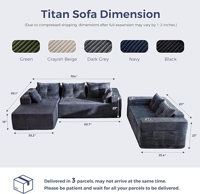 MAXYOYO Modular Sectional Couch - Image 2