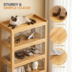 Magshion Display Cabinet with Acrylic Doors, 5-Tier Curio Cabinet - Image 6