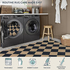 Lahome Checkered Easy Jute Non Slip Front Door Mat, 2x3 Kitchen Rug Neutral - Image 4