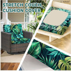 CALBODE 14 Pcs Stretch Outdoor Seat Cushion Covers, Breathable, Indoor/Outdoor - Image 3
