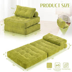HABUTWAY Folding Sofa Bed, Convertible Sleeper Chair Bed w/Dual-Pillow & Handle - Image 2