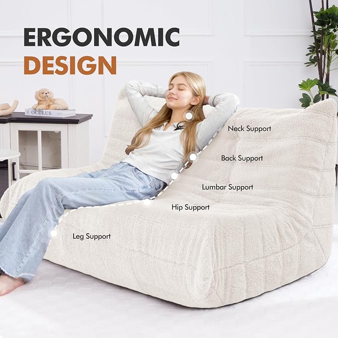 Bean Bag Loveseat Chair Big Sofa Beanbag Chair - Image 5