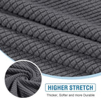 H.VERSAILTEX Sectional Couch Covers 3 Pieces Sofa Seat Cushion Covers L Shape - Image 4
