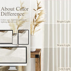 Cream Semi Sheer Linen Curtains 78 inch Length - Image 4