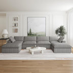 JACH U-Shaped Couches for Living Room, 6-Seats Modular Convertible Sectional - Image 6