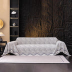 VClife Boho Couch Cover, Abstract White and Black Line Geometric Jacquard Couch - Image 2