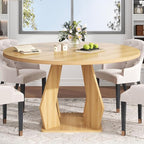 IBF Round Dining Table for 4-6 People, 47 Inches Dining Room Table - Image 3