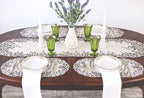Embroidered Purple Embroidered Lavender Lilac Table Runner, Dresser Scarf - Image 3
