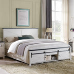 JXQTLINGMU King Farmhouse Wood Bed Frame - Image 3