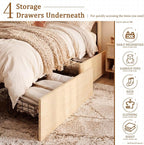Brafab Natural Rattan Full Size Bed Frame - Image 5