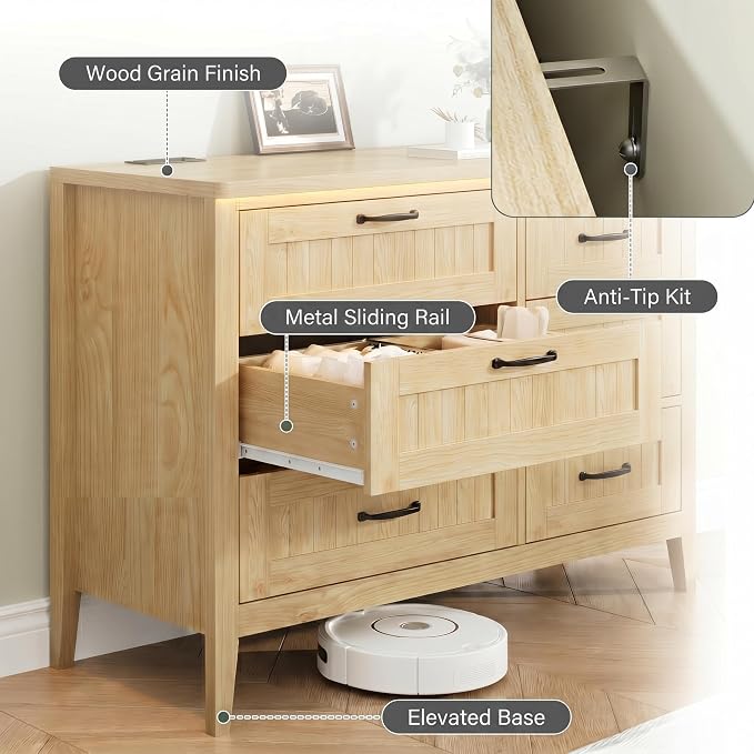 GarveeLife 6 Drawer Dresser - Image 4