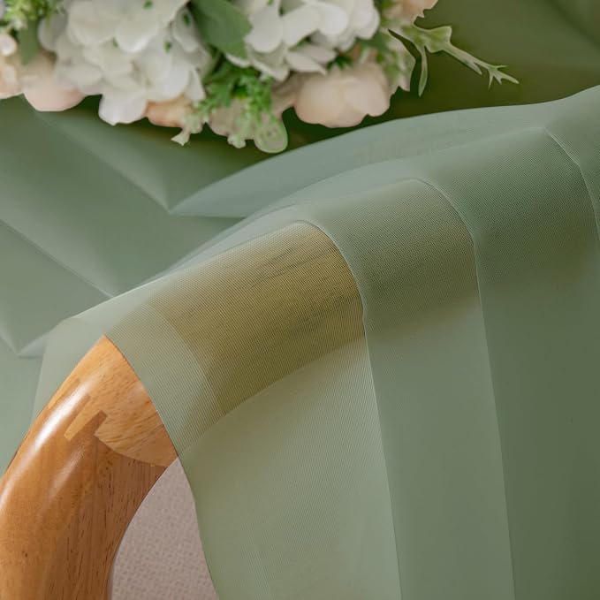 Short Sheer Curtains 30 Inches 2 Panels Set, Kitchen Tiers Light Filtering Rod - Image 7
