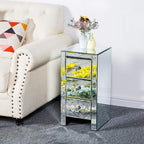 Mirrored End Table Modern Small Sofa Corner Table - Image 5