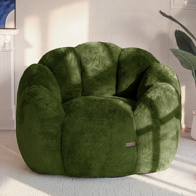 MAXYOYO Bean Bag Chair for Adults, Floral Shaped Bean Bag Sofa, Ultra Soft Faux by MAXYOYO