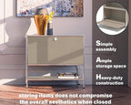 Metal Sidetable with Flap Door, 27.5" Height - Image 5