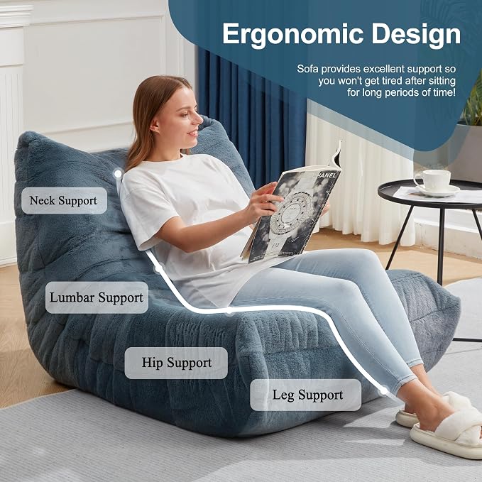 Bean Bag Chairs for Adults Giant Bean Bag Chair Memory Foam BeanBag Chair Bean - Image 5