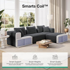 Novilla 106" Modular Sectional Sofa, Modern Cloud Sectional Couch - Image 3