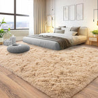 Pionblank Large Area Rug for Living Room 10x14, Fluffy Shag Rug, Camel | Modern - Image 2