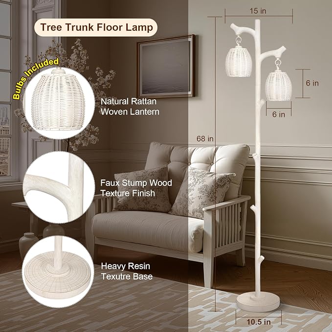 Scenekoy Rustic 68” Tall Floor Lamp - Image 4