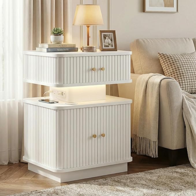 Night Stand, LED Nightstand, Modern Nightstand - Image 4