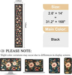 DUKINO 2.6x14 Washable Runner Rug, Floral Non Slip Long Runner Rug, Low Pile - Image 2