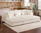 115" Oversized Corduroy Couch Modular Sectional Sofa, Washable Cloud Couch - Image 4