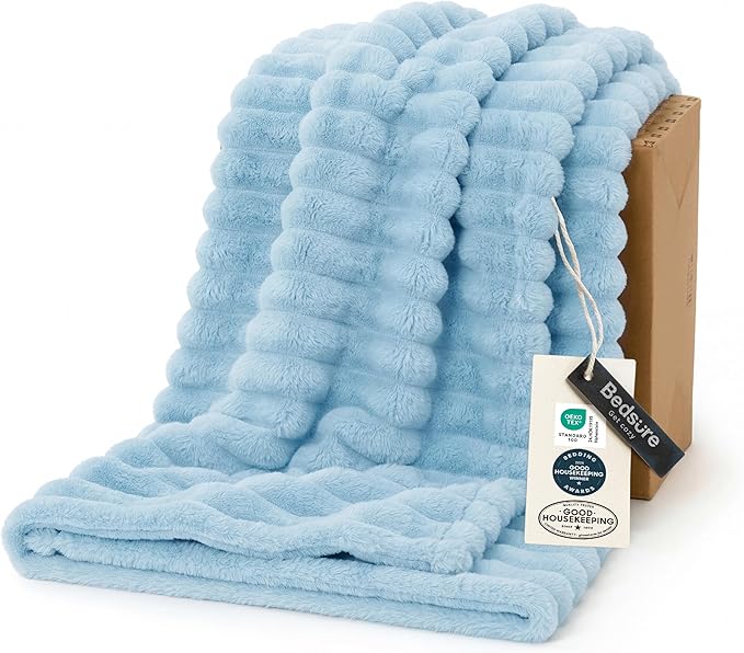 Bedsure Soft Twin XL Blanket for Bed Dorm Light Blue 66"x90" | Birthday Gifts by Unknown